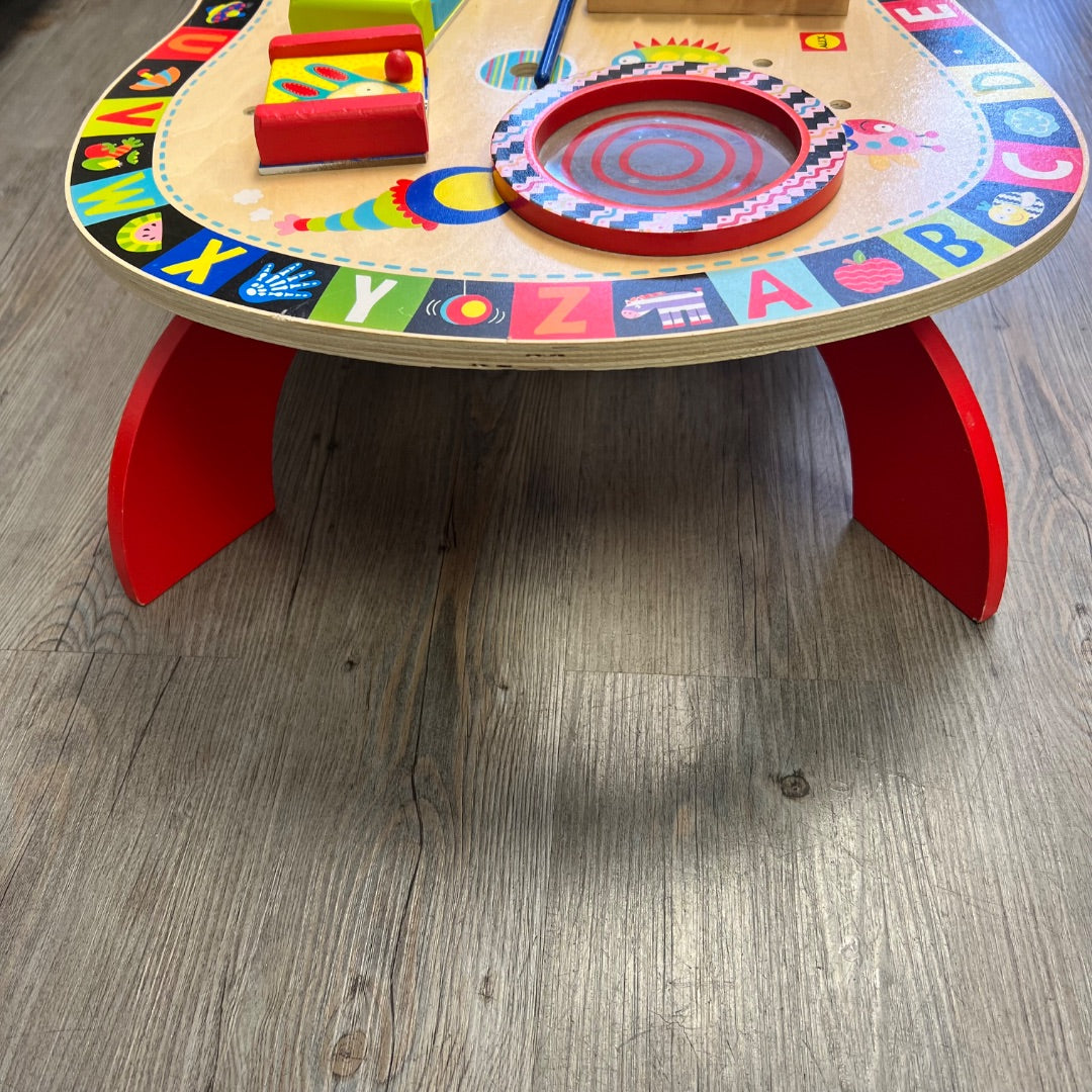 Red Alex Jr Sound and Busy Wooden Activity Table, 26*15 inches