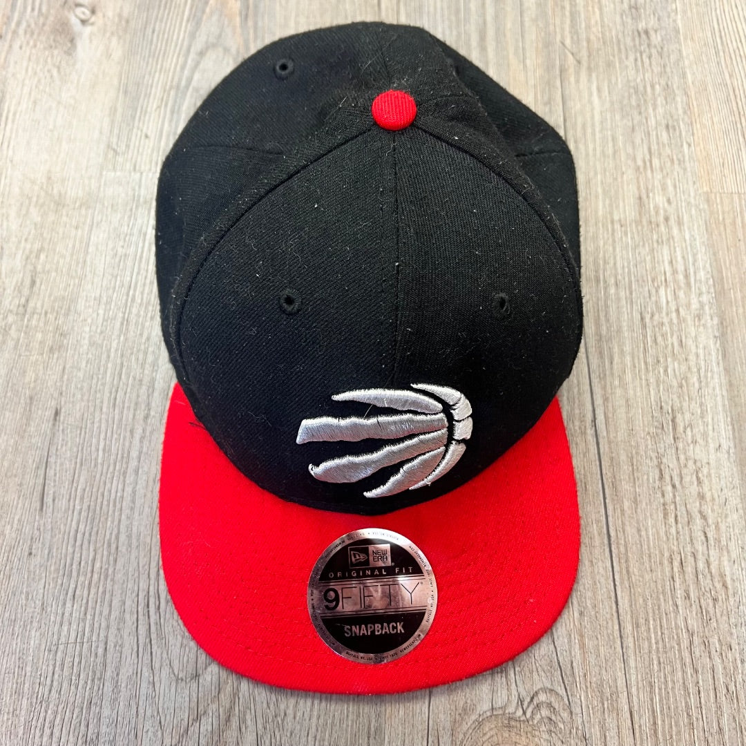 Black ,Red 9 Fifty Toronto Raptors Baseball Cap Snap Back, Pre-owned