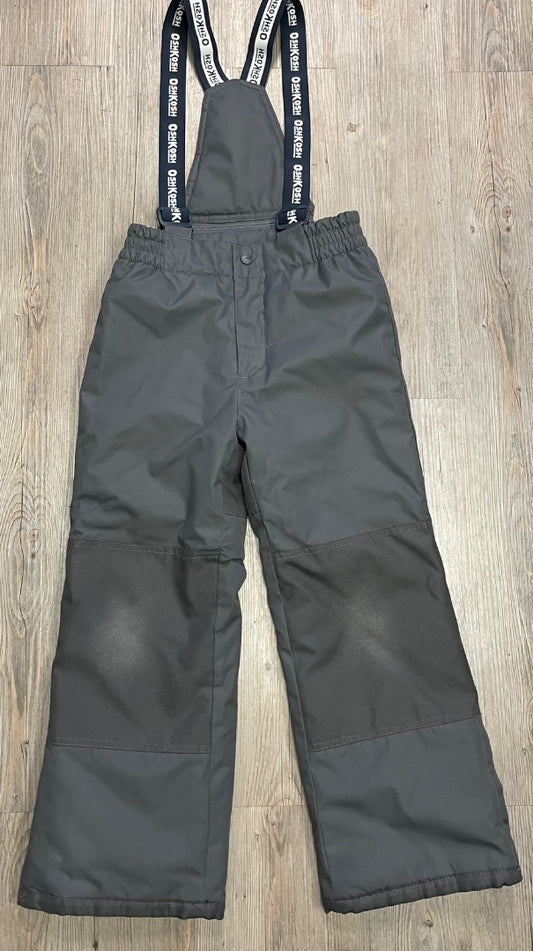 Grey Oshkosh Snow Pants With Suspender, 7Y