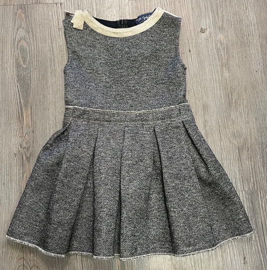 Glitter Grey Lili Gaufrette Sleeveless Dress, 5Y