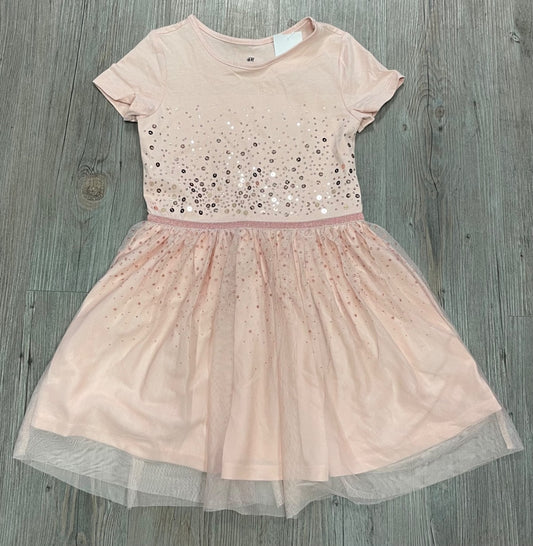 Dusty Rose H&M Short Sleeve Dress, 4-6Y