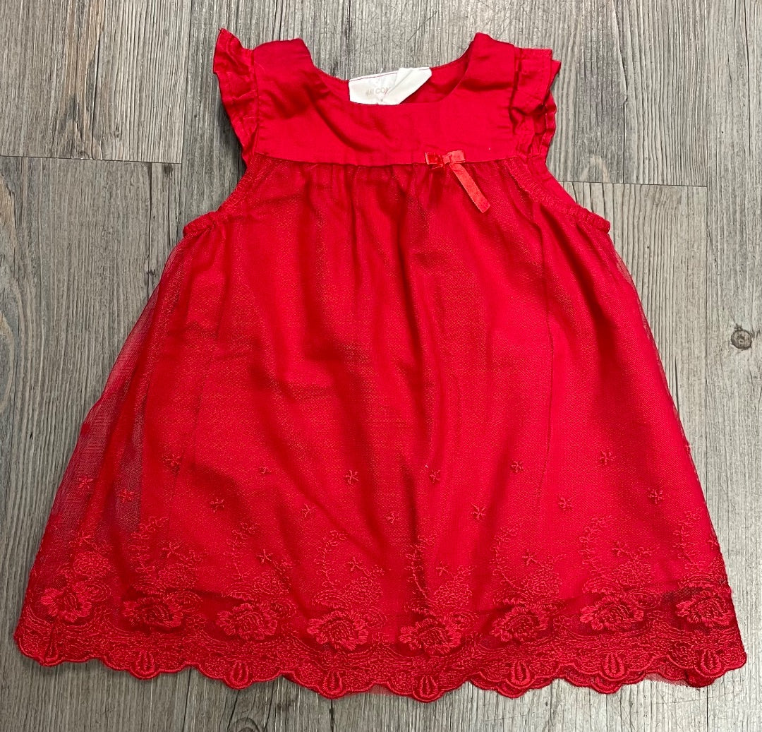 Red H&M Short Sleeve Dress, 1-2M