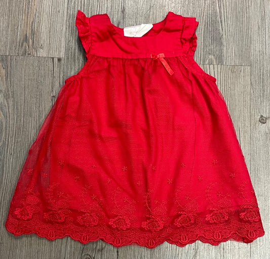 Red H&M Short Sleeve Dress, 1-2M