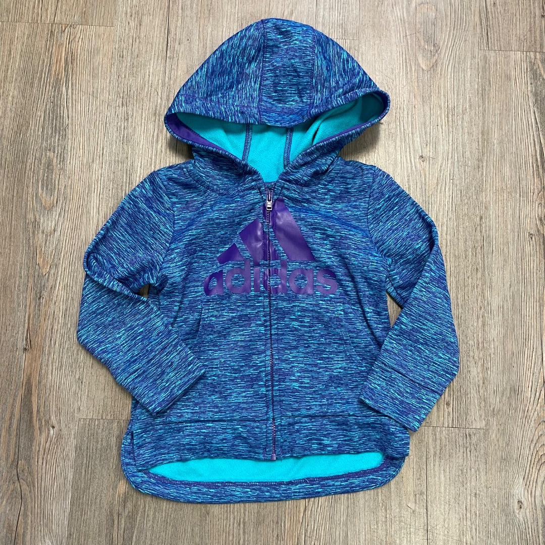 Purple Teal Adidas Active Zip Jacket, 2Y