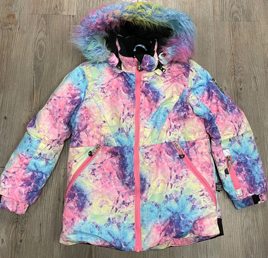Multi Colour Deux Par Deux Winter Jacket, 6Y