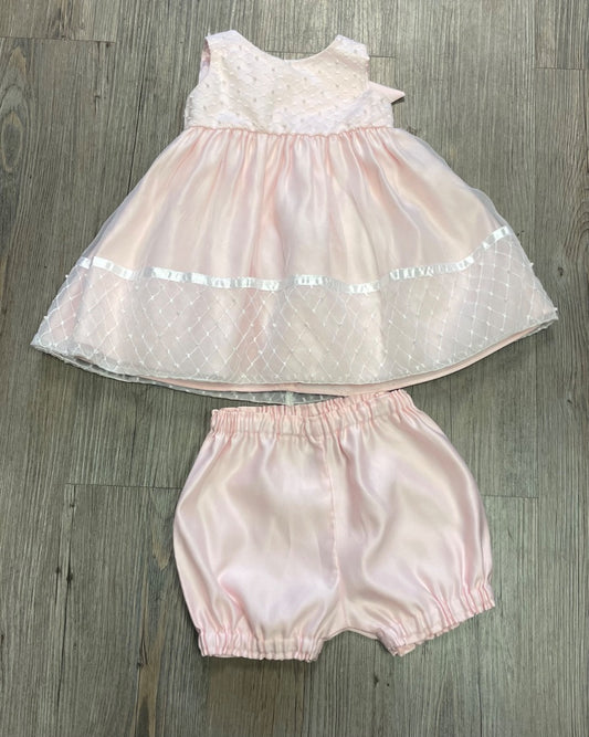 Pink Cinderella Short Sleeve Dress, 12M
