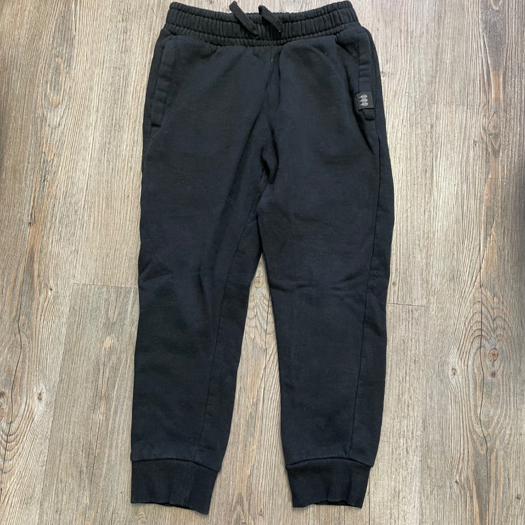 Black Cory Vines Jogger Pants, 6Y