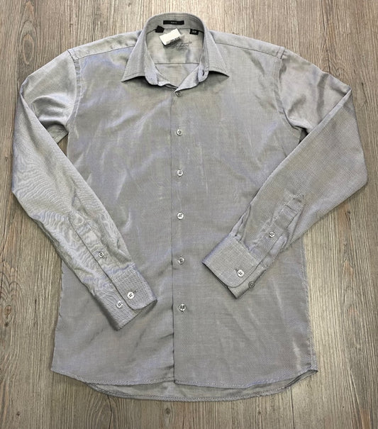 Grey Ragazzo Long Sleeve Shirt Slim Fit, 16Y