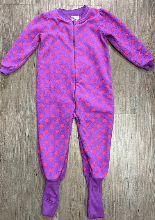 Purple Snugabye Fleece Pj Onesie, 2Y