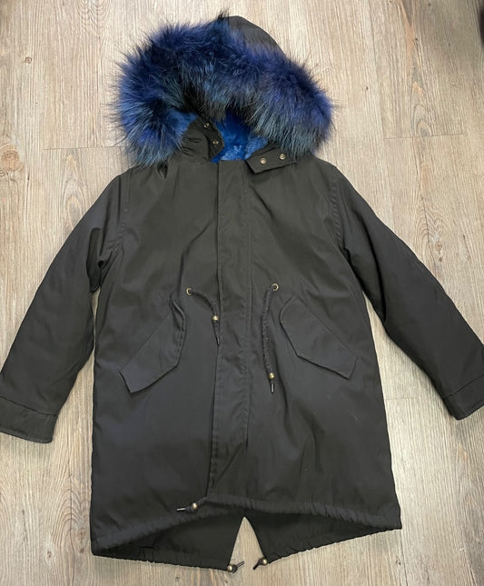 Black,Blue  2 In 1 Winter Jacket, 8Y