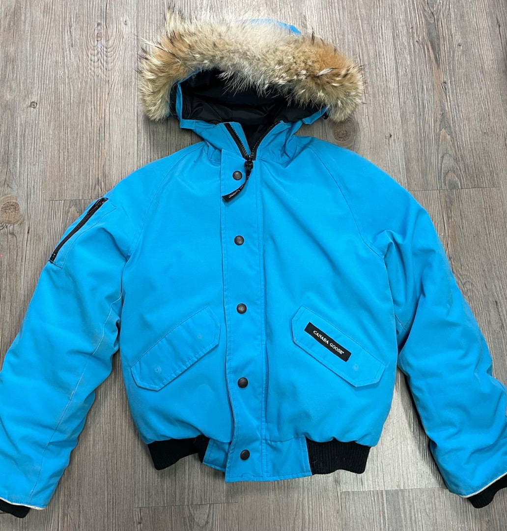 Blue Canada Goose Winter Bomber Jacket, 10-12Y