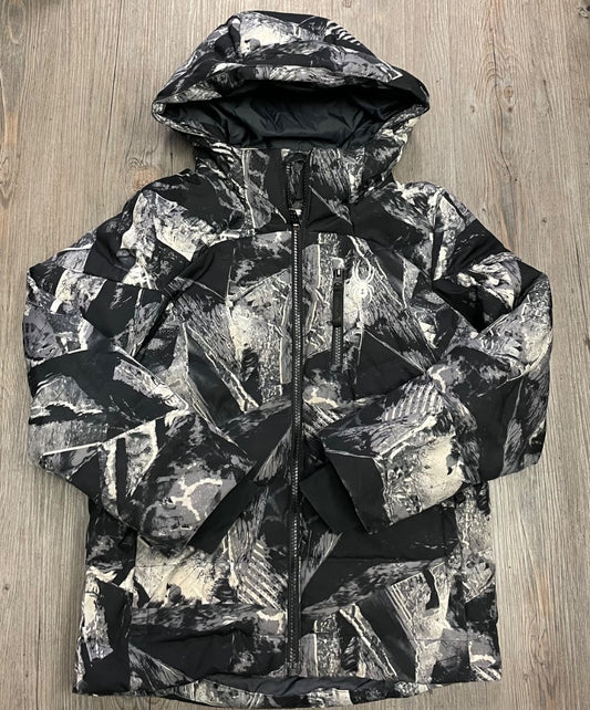 Graphic Black & White Spyder Winter Ski Jacket, 10Y