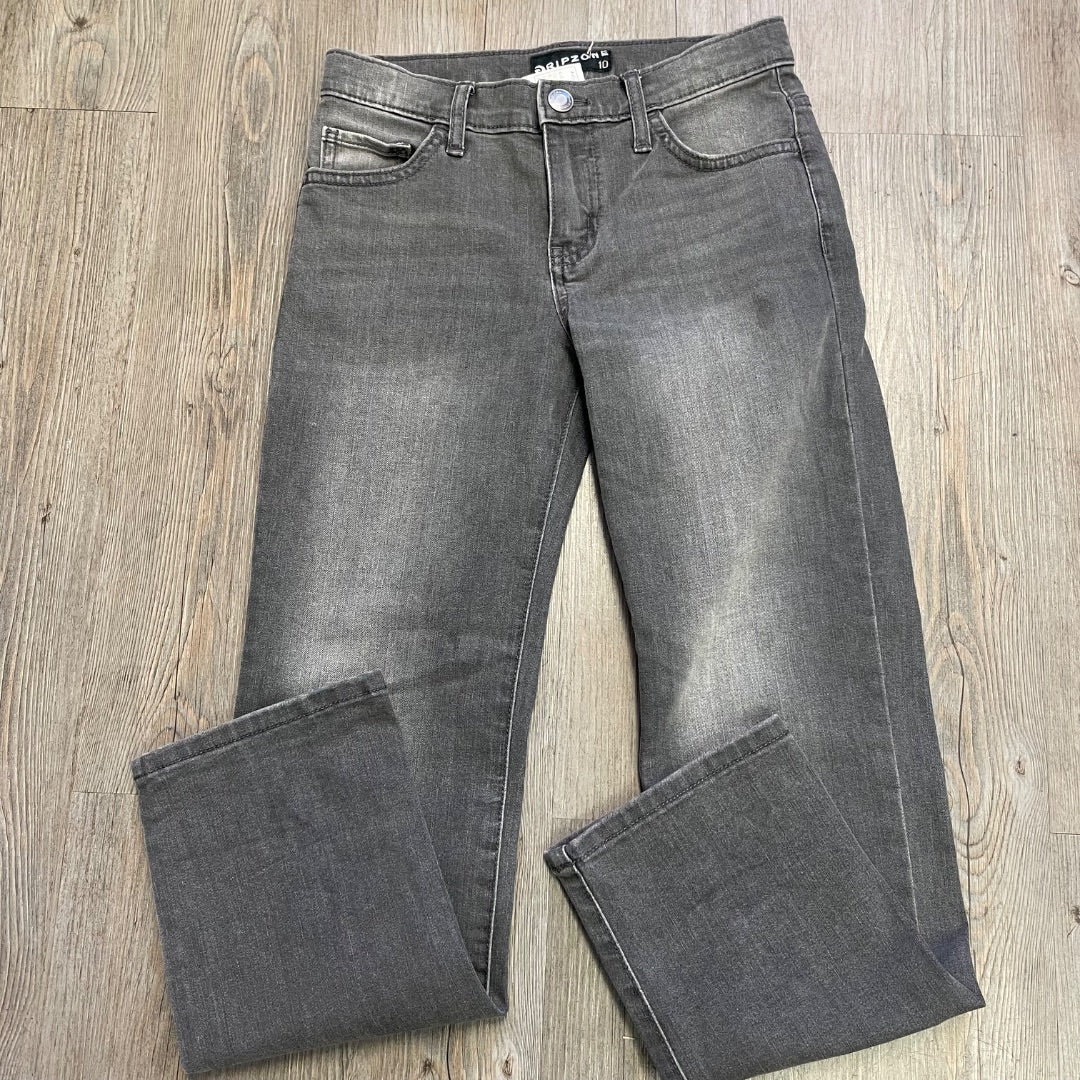 Grey Ripzone Adjustable Waist Jeans, 10Y