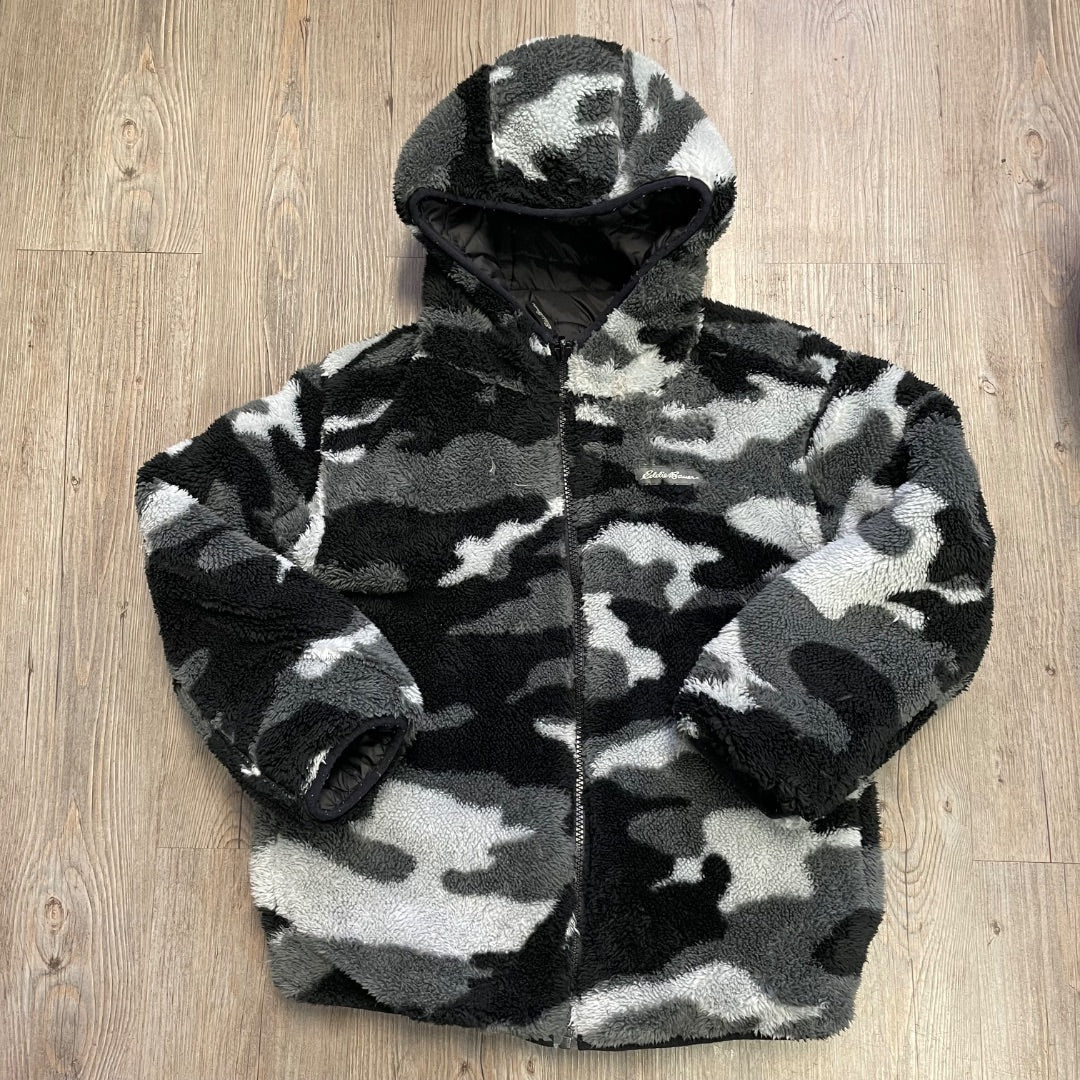 Black Eddie Bauer Reversible Winter Jacket, 7-8Y