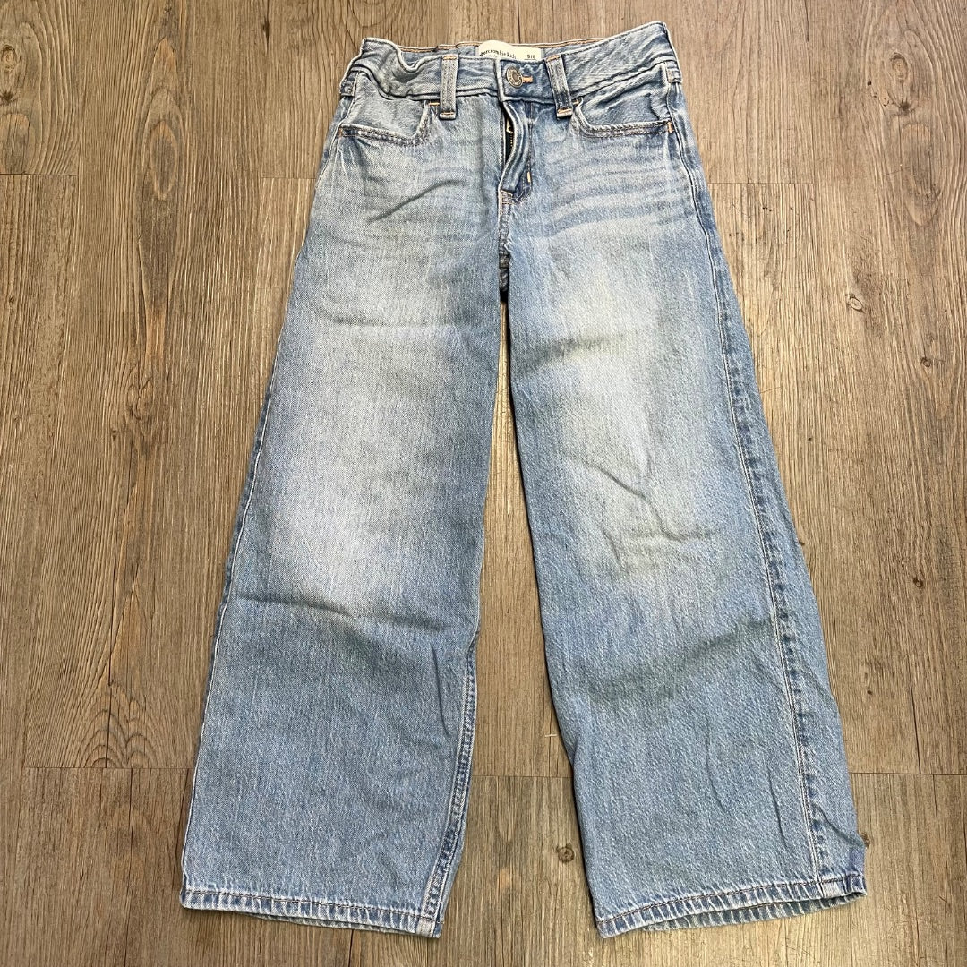 Blue Abercrombie High Rise Ultra Wide Leg, 5-6Y