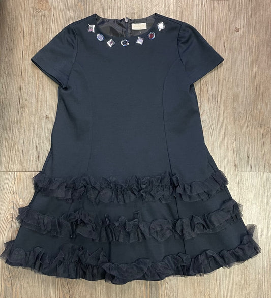 Navy Bimbalo Short Sleeve Lined Dress, 8Y