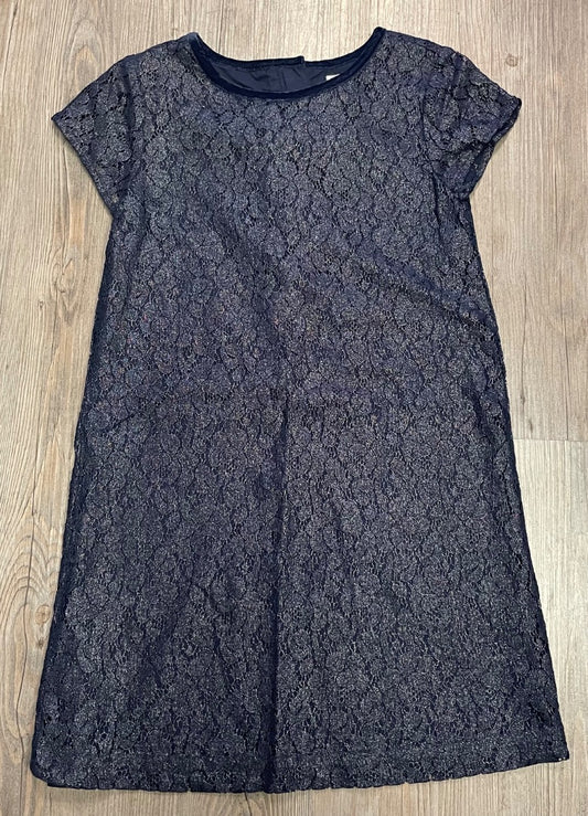 Navy Gap Short Sleeve Lace Dress, 8-9Y