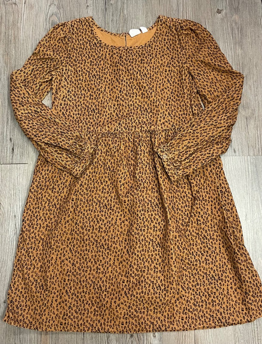 Leopard Gap L/S Corduroy Dress, 10Y
