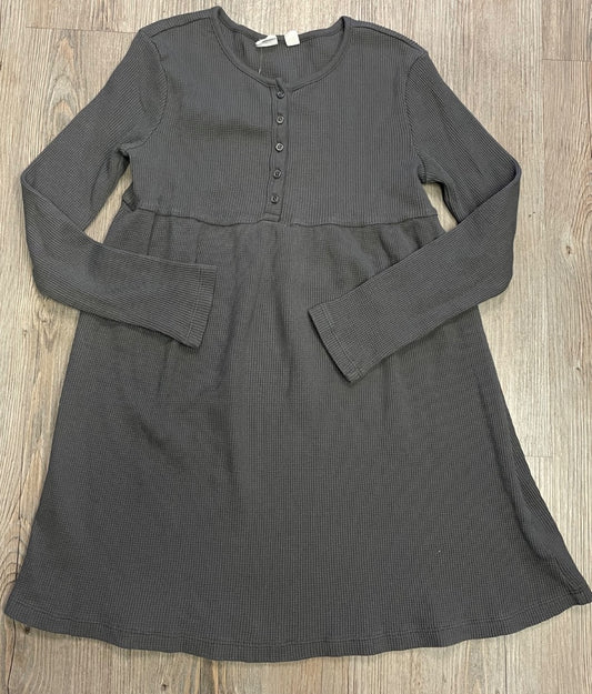 Grey Gap L/S Dress, 8-9Y