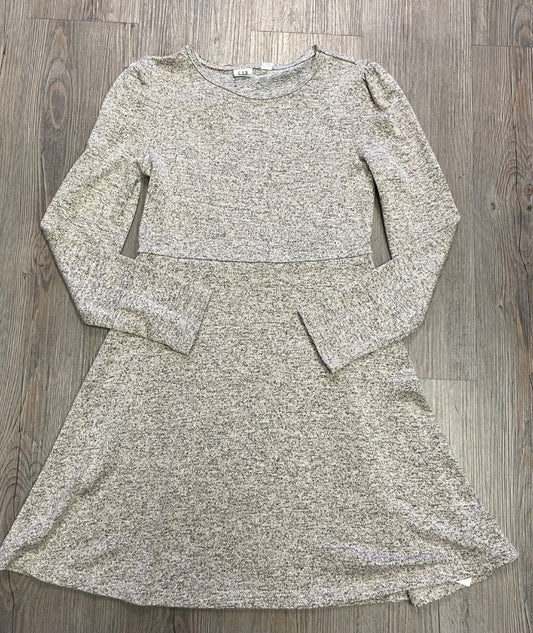 Grey ,Gold Gap L/S Dress, 8Y