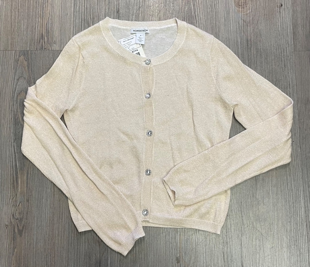 Gold Nordstrom Knit Cardigan, 8Y