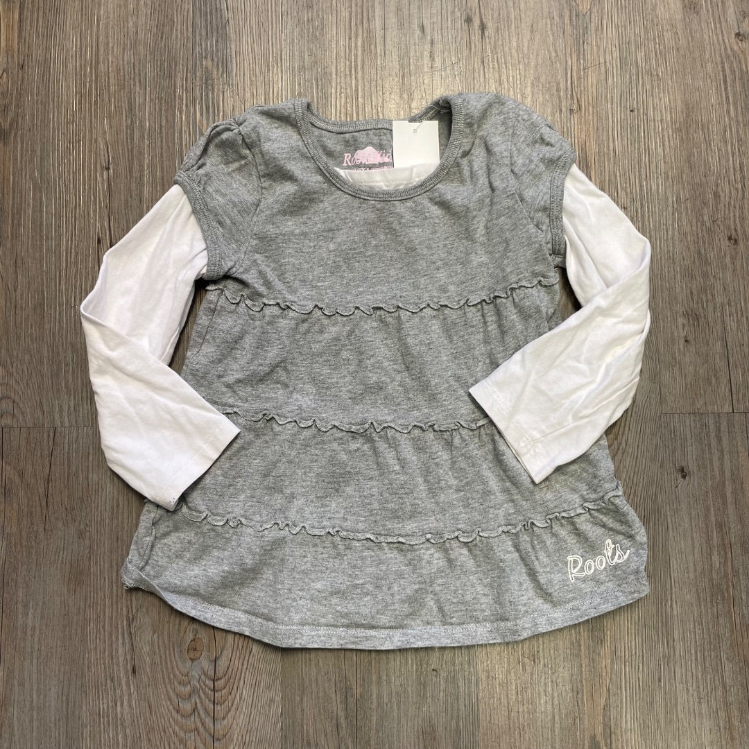 Grey Roots LS Dress, 5-6Y