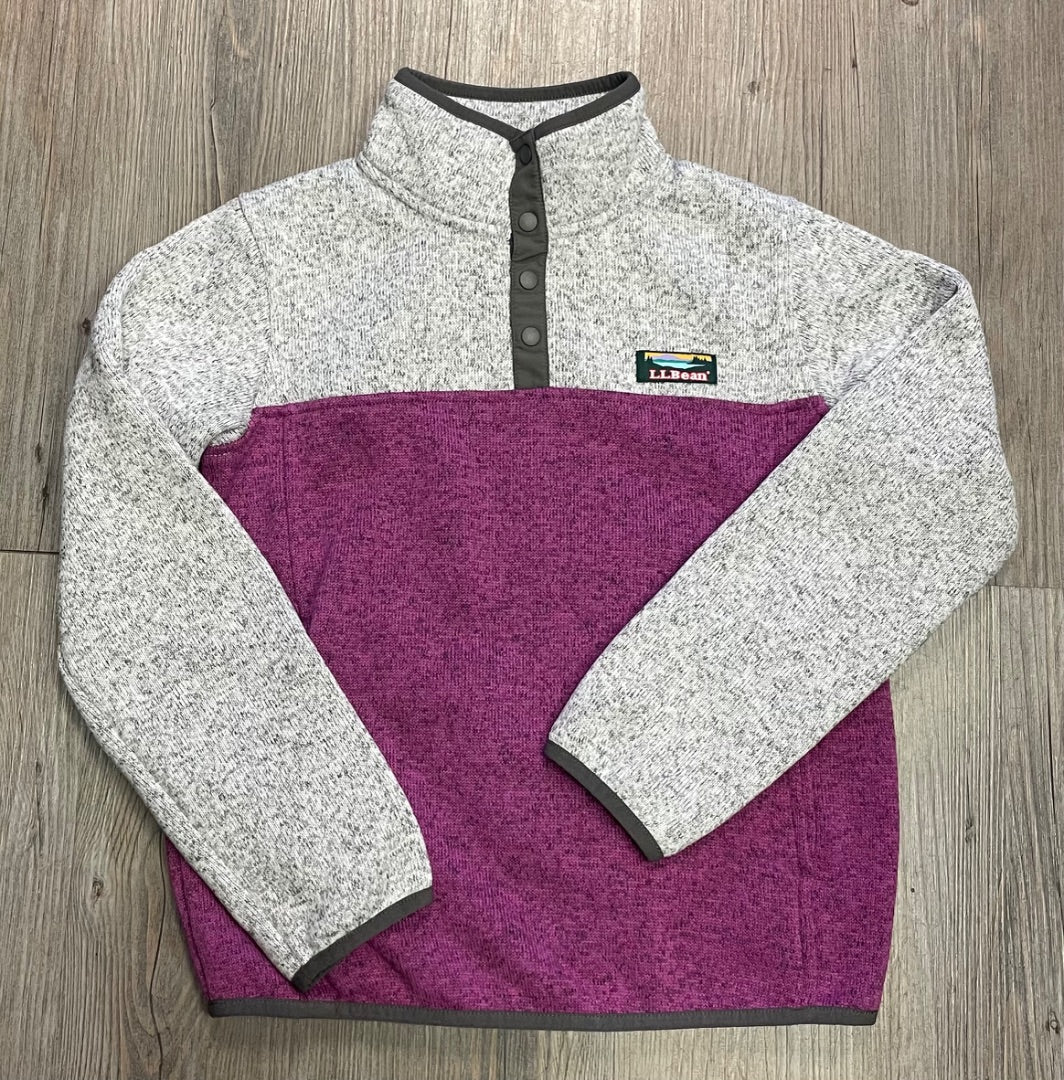 Pink ,Grey LLBean Pullover Sweater, 8Y