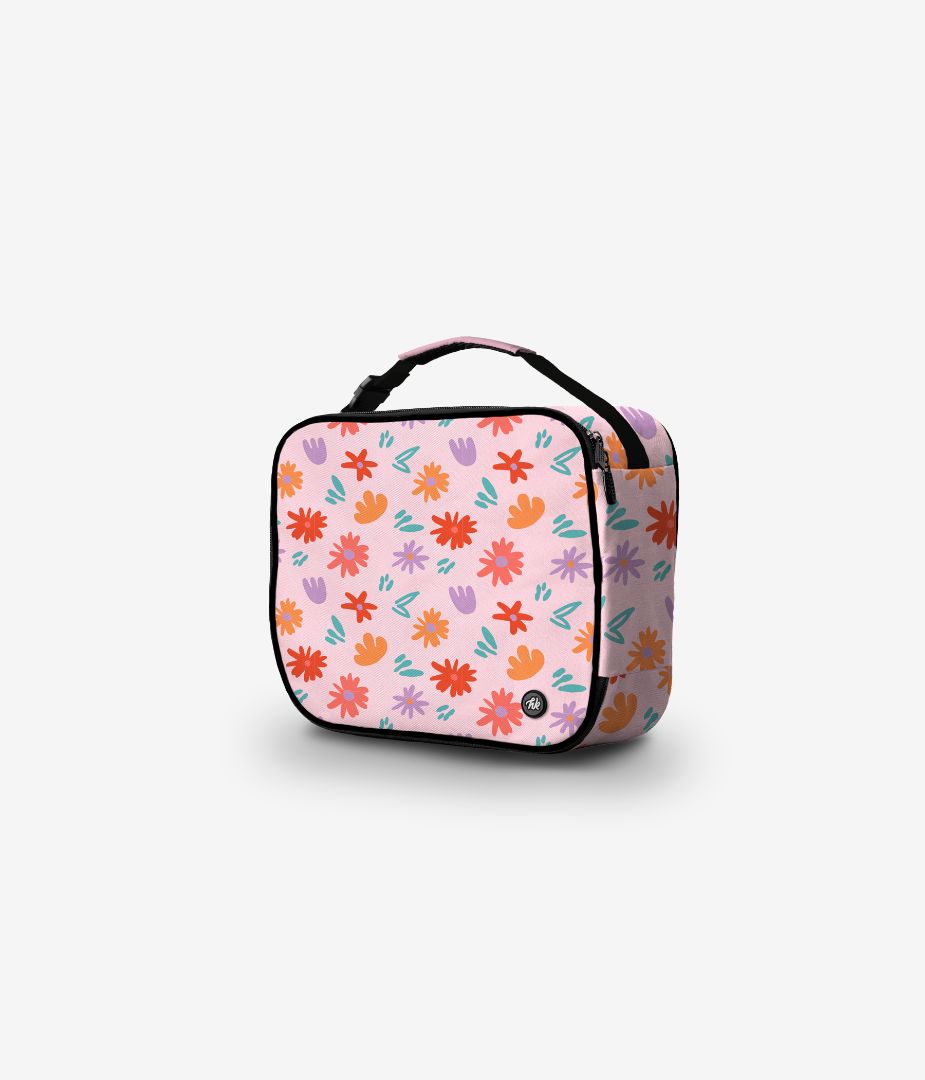 Powder Pink Headster Kids Headster Painted Flowers Classic Lunch Box, One Size
