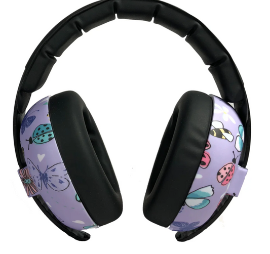 Purple Butterflies Baby Banz Hear No Blare Earmuffs, 0-2Y