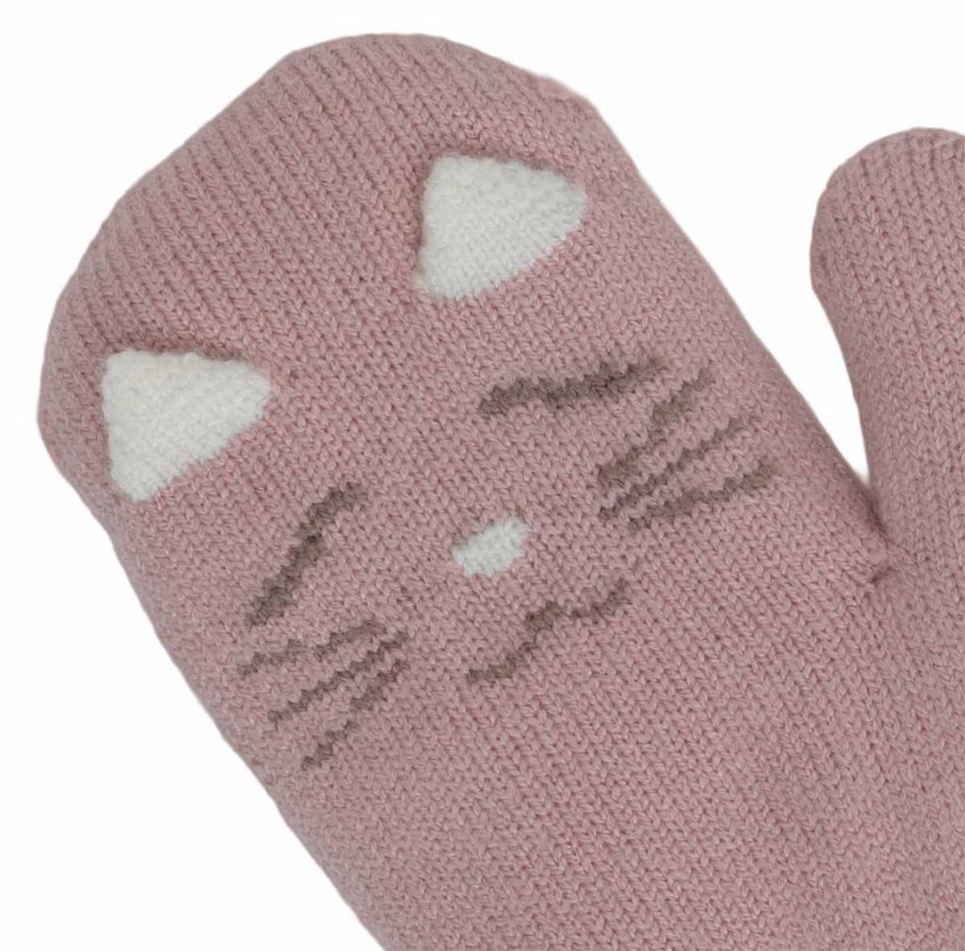 Pink CaliKids Cat Soft Touch Mitten, 2-5Y