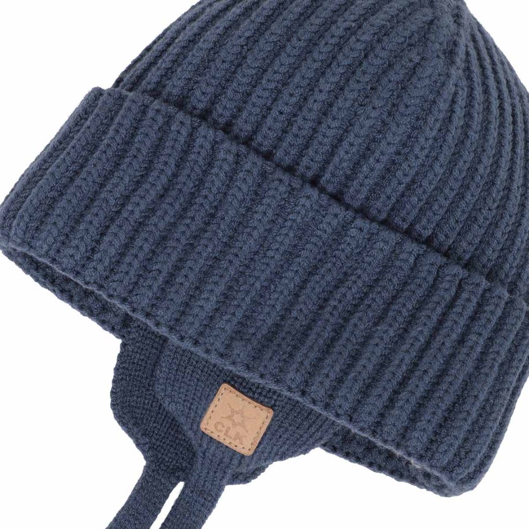 Blue CaliKids Knit Soft Touch Hat Lined, 18M-3Y