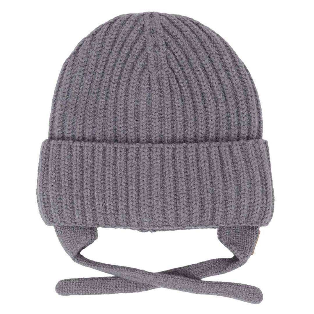 Mockingbird Grey CaliKids Knit Soft Touch Hat Lined, 9-18M