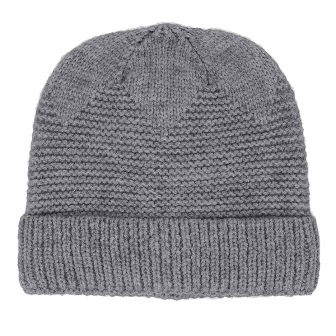 Light Grey CaliKids Knit My First Hat, 0-9M