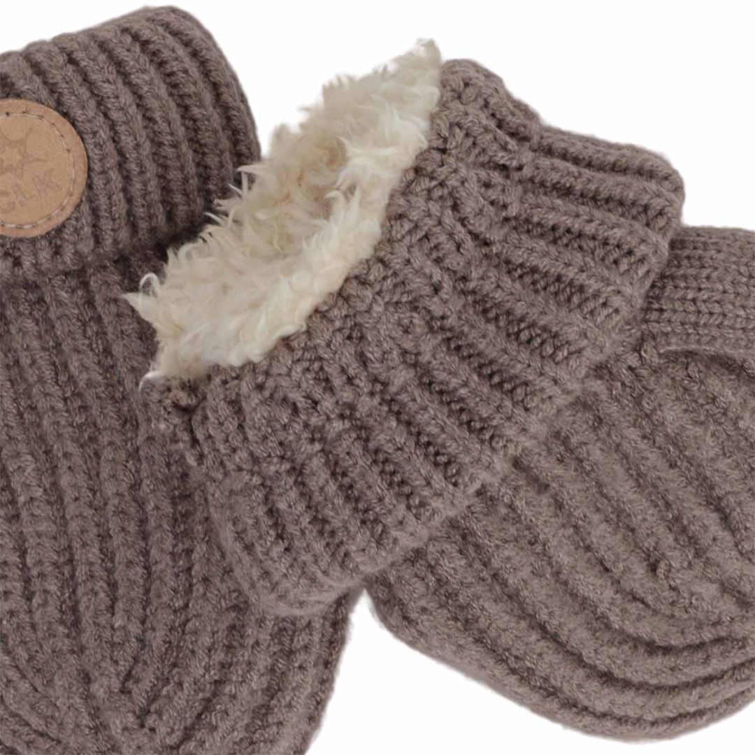 Mocha CaliKids Knit Soft Touch Mitten, 0-9M