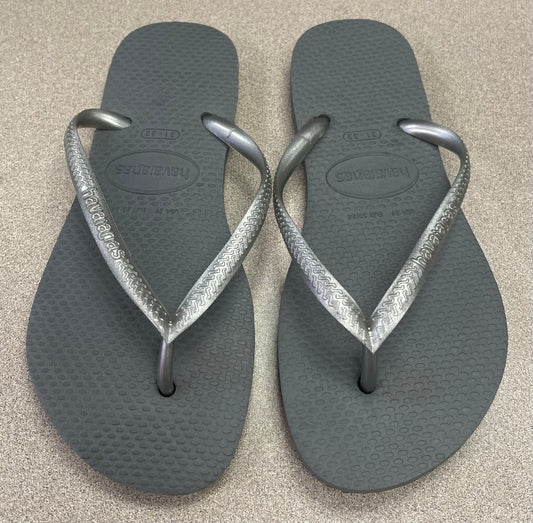 Grey  Havaianas Flip Flop, 13-1Y