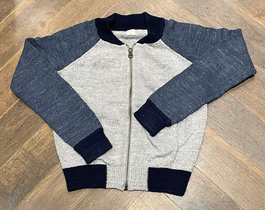 Blue/gre  Crewcuts Zip Knit Sweater, 6-7Y
