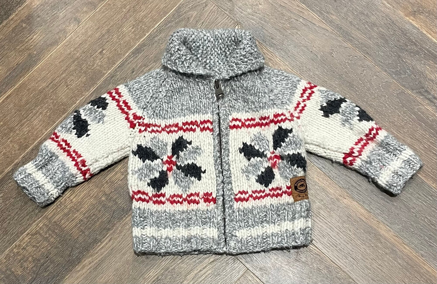 Multi  Roots Canada Knit Zip, 3-6M