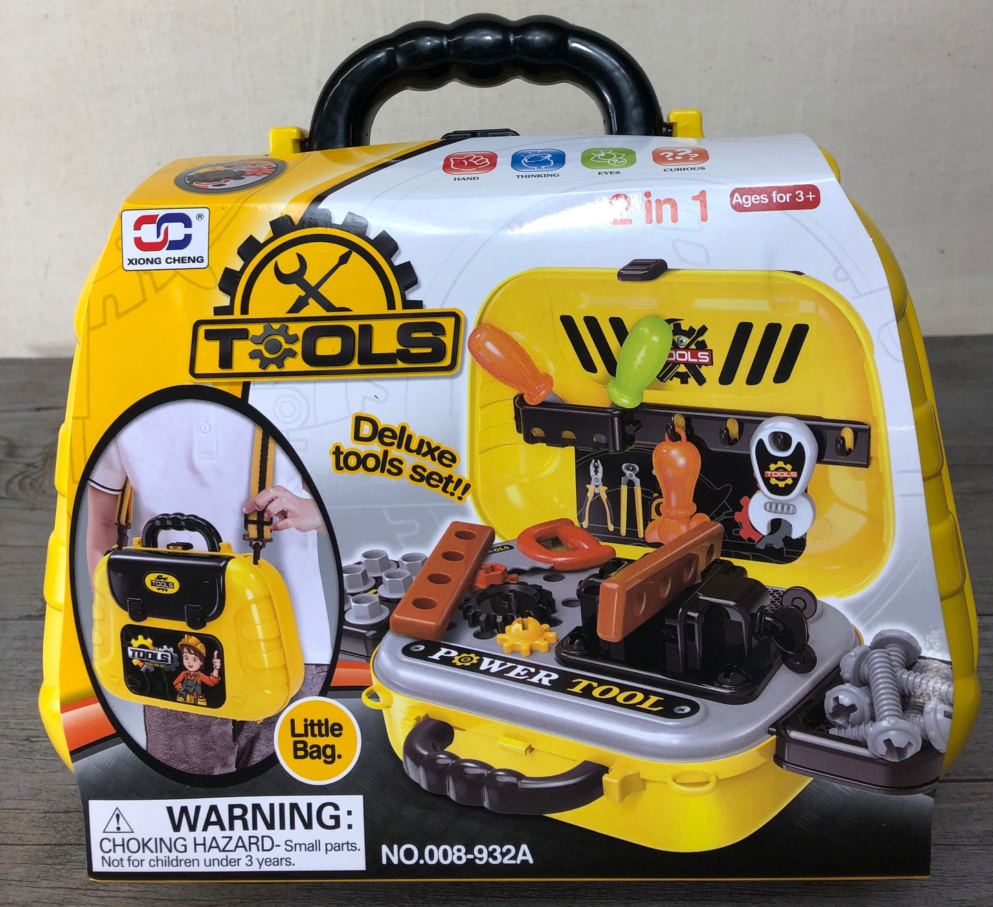 Yellow  Portable Tool Suitcase, Deluxe