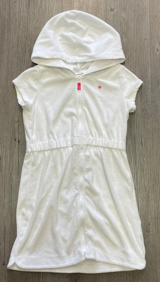 White  Carters Terry Hooded Dres, 8Y
