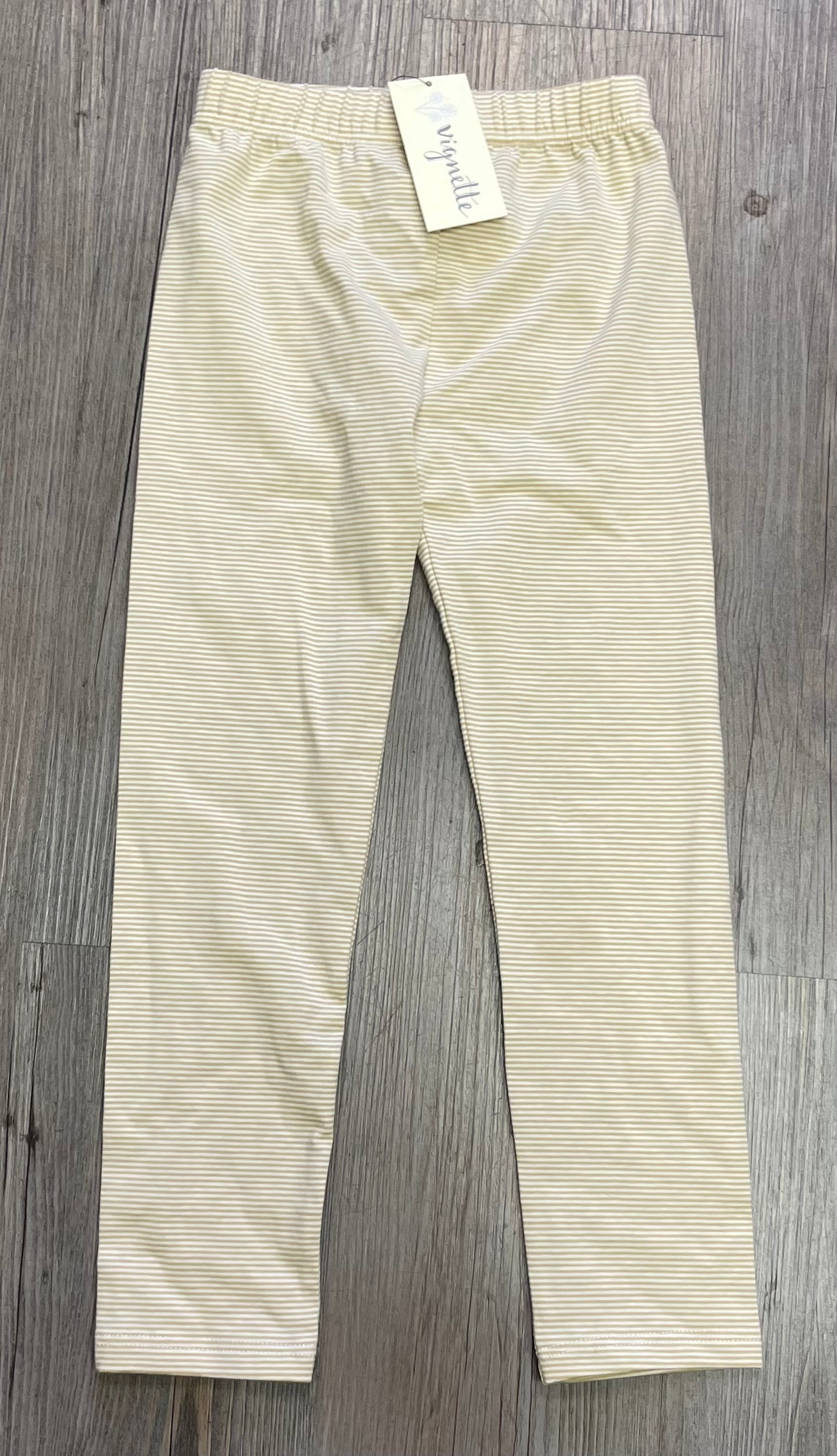 Beige  Vignette  Legging, 4Y