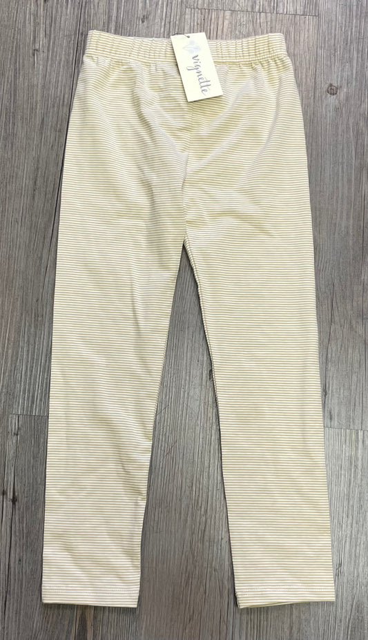 Beige  Vignette  Legging, 4Y