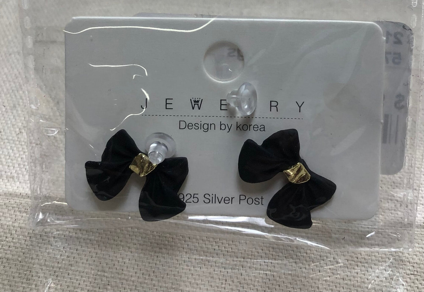 Black  Bow Earings, One Size