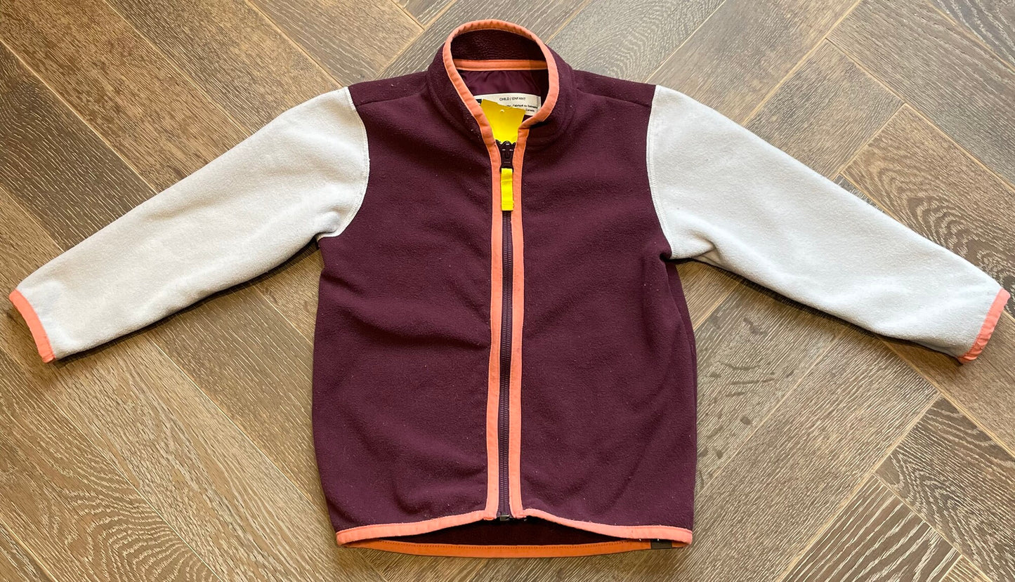 Grey/mar  MEC Fleece Zip Sweater, 24M