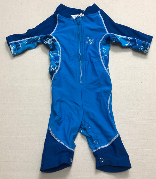 Blue  Tuga Rashguard Onepiece, 3-6M