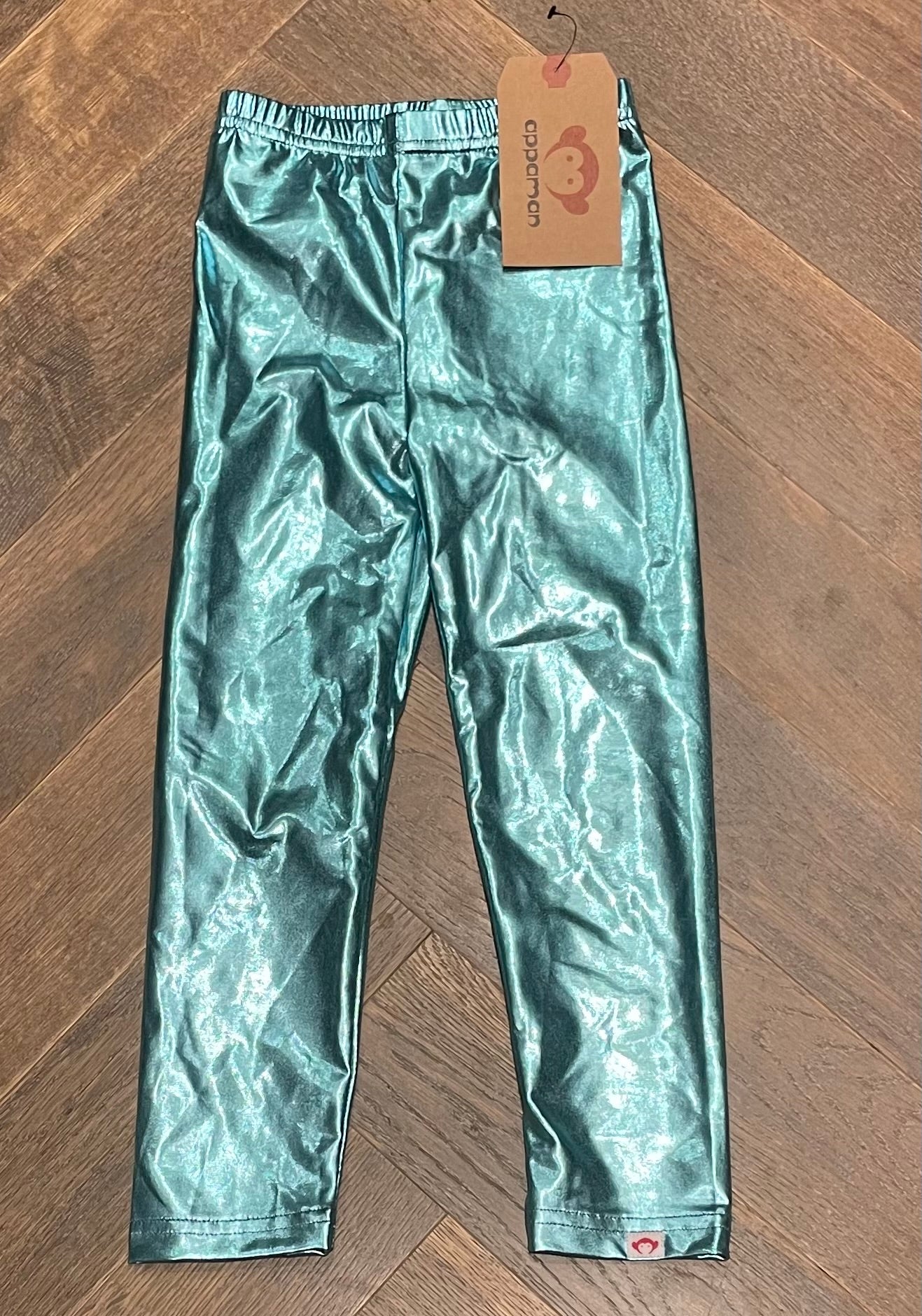 Teal  Appaman Metallic Legging, 3Y