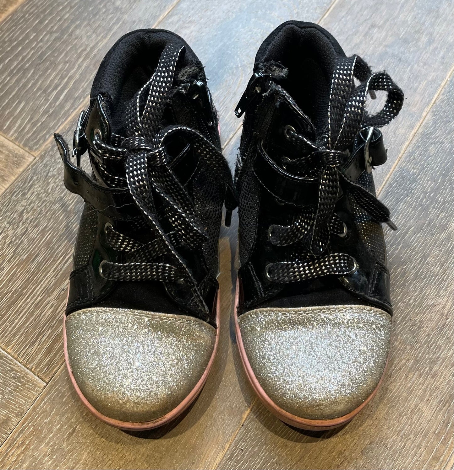 Black /g  Rachel Hightop Shoes, 10T