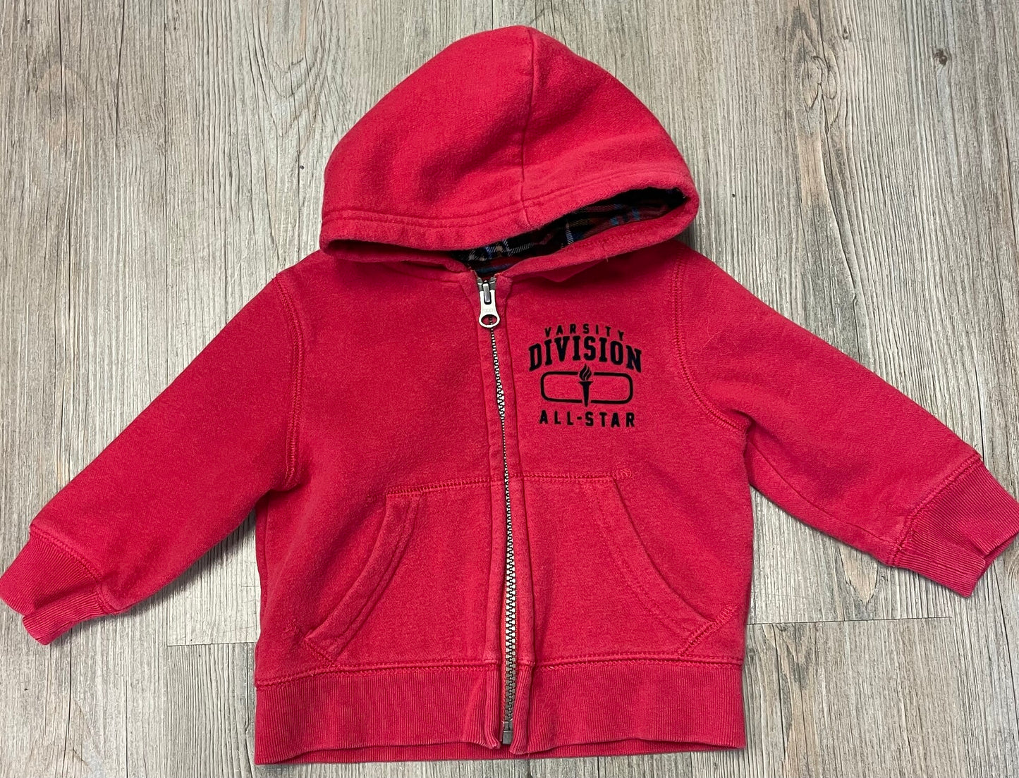 Red  Childrens Place Zip Hoodi, 12-18M