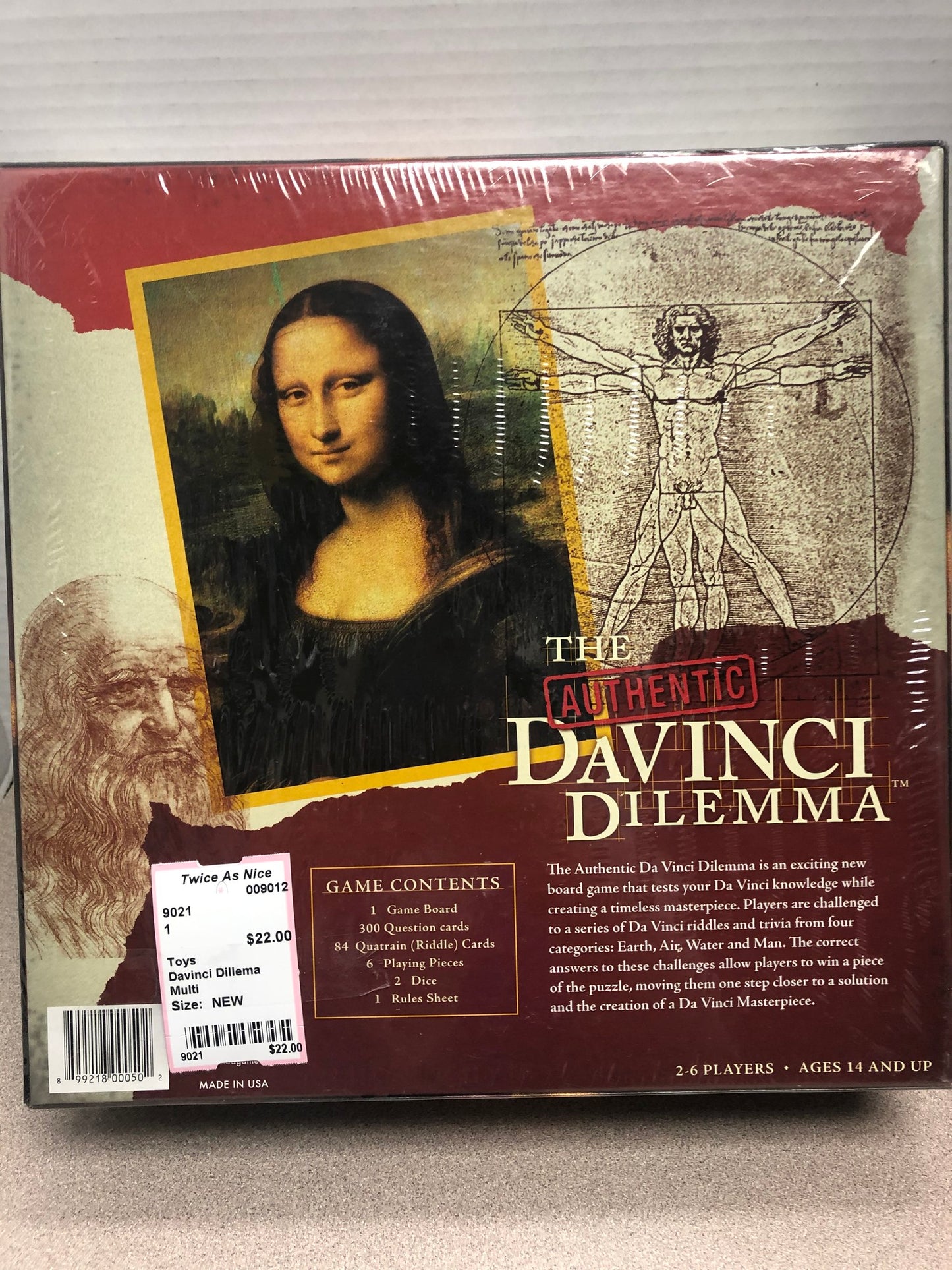 Multi  Davinci Dillema Board Gam, NEW