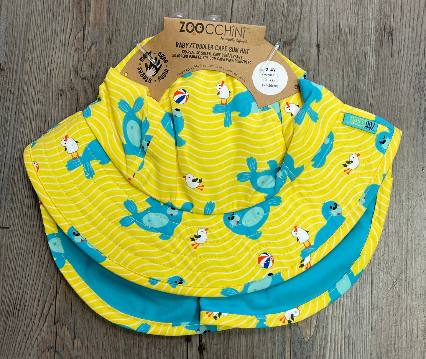 Seal  Zoocchini Cape Sun Hat, 2-4Y