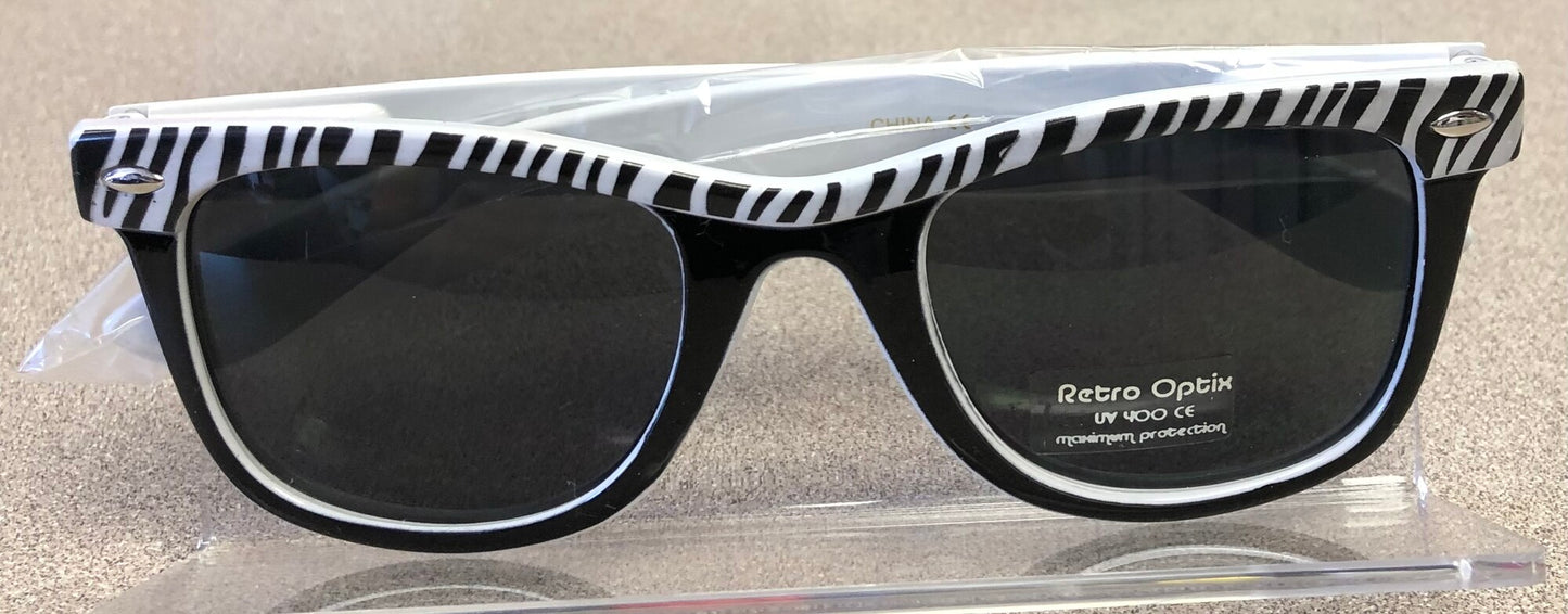 White  Sunglasses - Animal Print, Youth